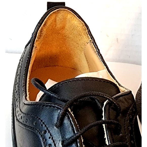 Brogue Blk Dress Wingtip Sneakers Men's Size US 8 / EU 42 Italian Leather NEW - Picture 7 of 10